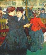 Henri de toulouse-lautrec At the Moulin Rouge, Two Women Waltzing oil painting artist